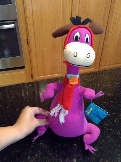 Toy Factory Flintstones Purple Dinosaur plush holiday christmas red