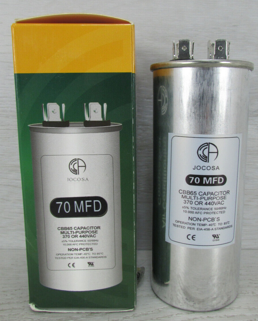 Condensateur Moteur CBB65 70+10uF 370VAC 440VAC - Condensateur Permanent - Neuf - Marque Peroup