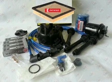Cap-Rotor-Wires-Spark Plug-Oil-Air-Fuel-Filter Tune Up Kit For Honda CRV 99-01