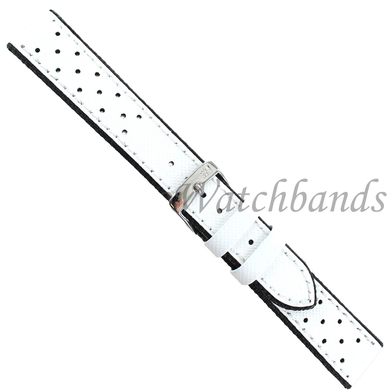 两件带帆布白色腕表表带