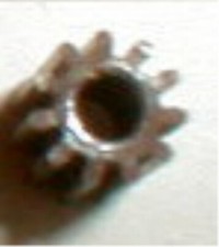 10 Tooth Regular Slot Car Pinion Gear 64 Pitch .093" Motor Shaft 1960 NOS Metal