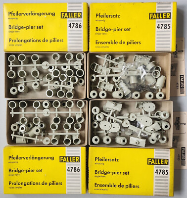 Faller AMS 4785 + 4786 ~~ Pfeiler und Verlängerungen, einspurig in OVP #DEZ3646