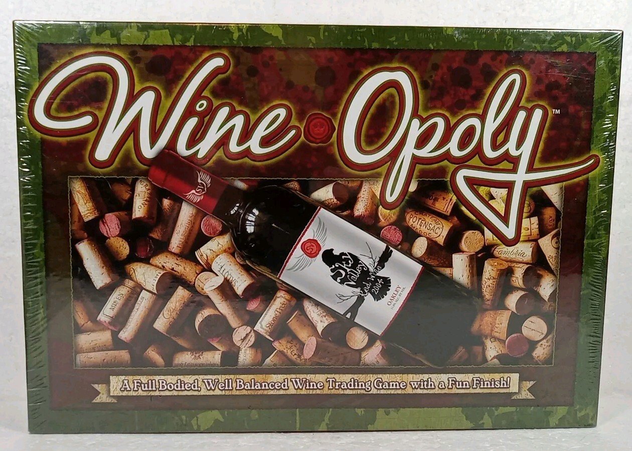 Late For The Sky Wine-Opoly Board Game 2-6 Adults Made In The USA