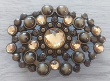 Women's Belt Buckle, metal and crystals, size 9.7 x 6.8 cm/ 3.8 x 2.7 in, China