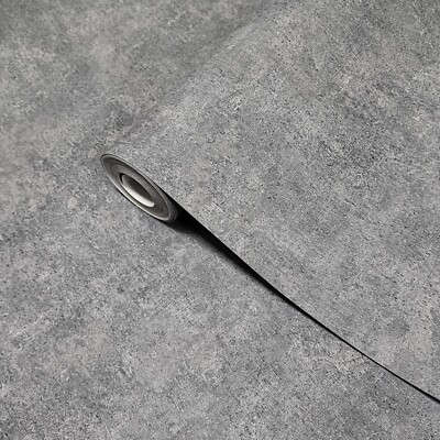 Industrial pattern Textured Faux Concrete Matt Gray Contemporary loft wallpaper
