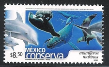 pc159 Mexico Conserva MNH paper 4 Sc#2401 Mc#3047 Et#mc159 sea mammals