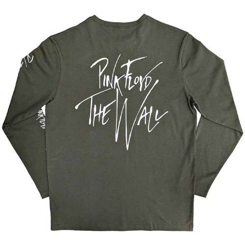 Official Pink Floyd The Wall T-Shirt - Faded Hammers Logo, Grey Mens Tee - View #7