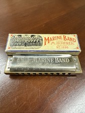 Vintage M. Hohner Marine Band Harmonica Key o...