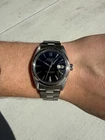 1963 Vintage Rolex Oyster Perpetual Date 34mm Black Guilt Dial Stainless 1500