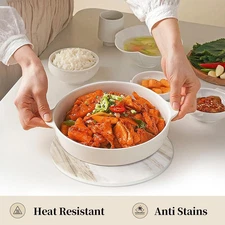 8" Trivets Hot Dishes Pots Pans Marble Style Ceramic Trivet Holder Heat Plate