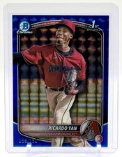 2025 Bowman - Chrome Prospects Ricardo Yan #BCP-31 Geometric Blue Refractor /150
