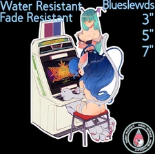 Morrigan Aensland & Felicia Arcade 3"/5"/7" Lewd Anime Laptop Bottle Sticker