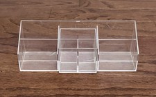 Clear Plastic Multi-Compartment Desktop Organizer