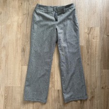 Talbots Classic Side Zip Pants Womens 14 Tall Gray/Black Straight Trouser NWT