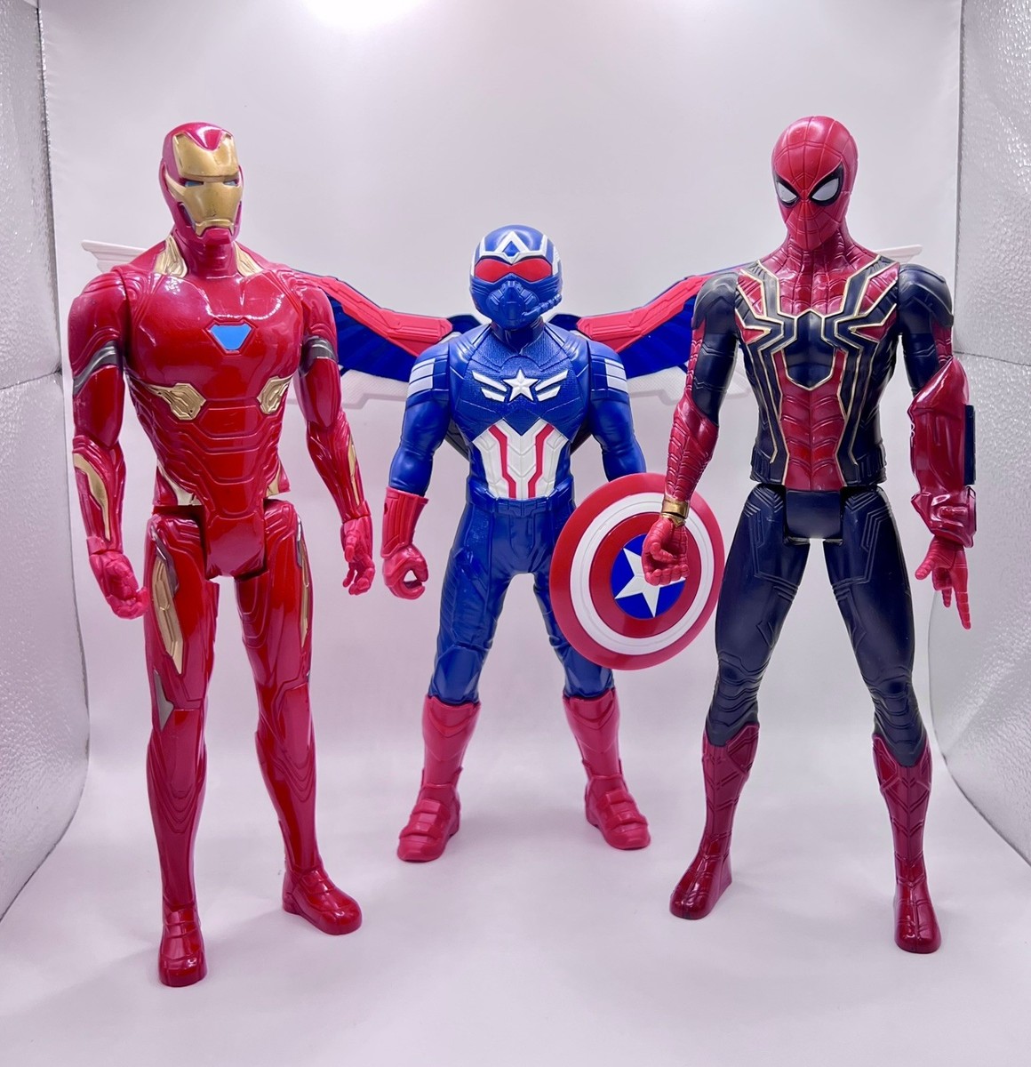 Marvel Avengers Iron Man Spider Man Captain America 12-Inch Action