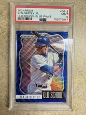 Panini 2021 Prizm Ken Griffey Jr. Old School Blue Wave OS-2 PSA 9