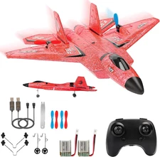 RC Plane, F22 RC Airplane Fighter Ready to Fly, 2.4Ghz 2 Channel Remote Control 