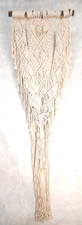 Macrame Hanging Wall Decor Handmade Branch Hand Crafted BOHO 1970s 14.5" X 54"