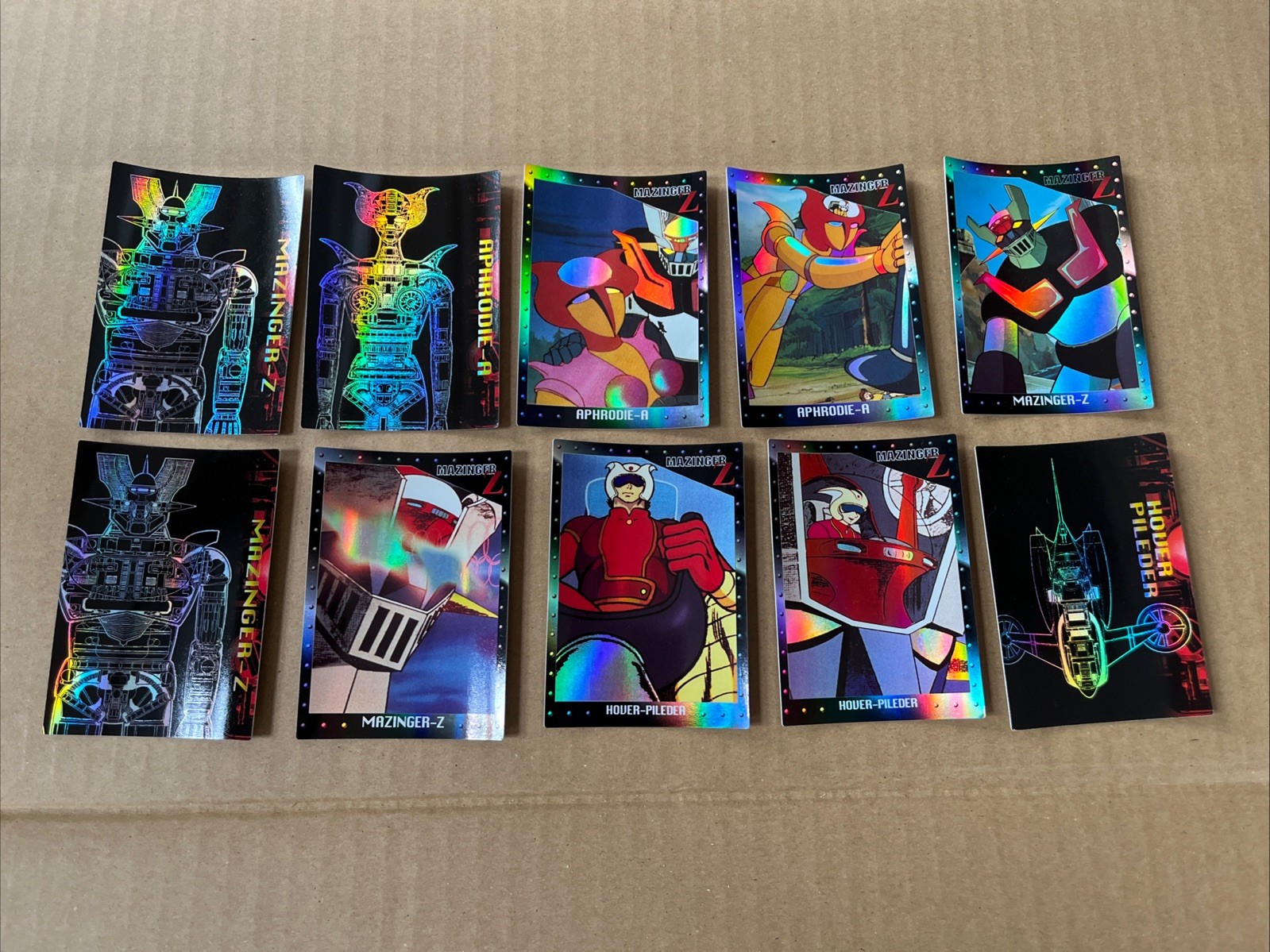 Mazinger Z 1997 Amada Holo Card Set H1-H9 Complete Prism Foil + Extra Anime