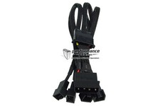 Phobya Y-adaptor 4Pin Molex to 4x 3Pin 12V 30cm - Black PH-81104 4049469100513