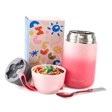 Thermo for Hot Food for Adults Kids | Wide 26 Ounces Strawberry Milkshake