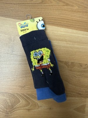 2 Paar SpongeBob Schwammkopf Kinder Junge Mädchen Socken Gr 31 32 33 34 NEU