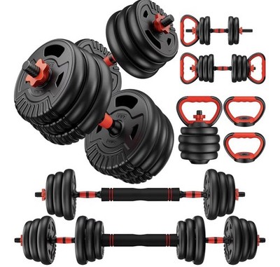 Adjustable Dumbbell Set, 20/33/45/70/90Lbs Free Weight Set with Connector, 4 In1