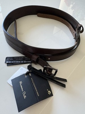 Massimo Dutti woman s Brown Dress Belt Adjustable Buckle Classic Solid