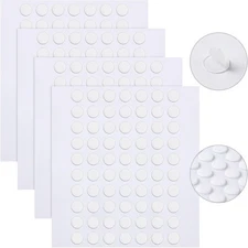 JANYUN 280 Pcs Double Sided Sticky Dots Stickers Removable Round 6mm, Clear 