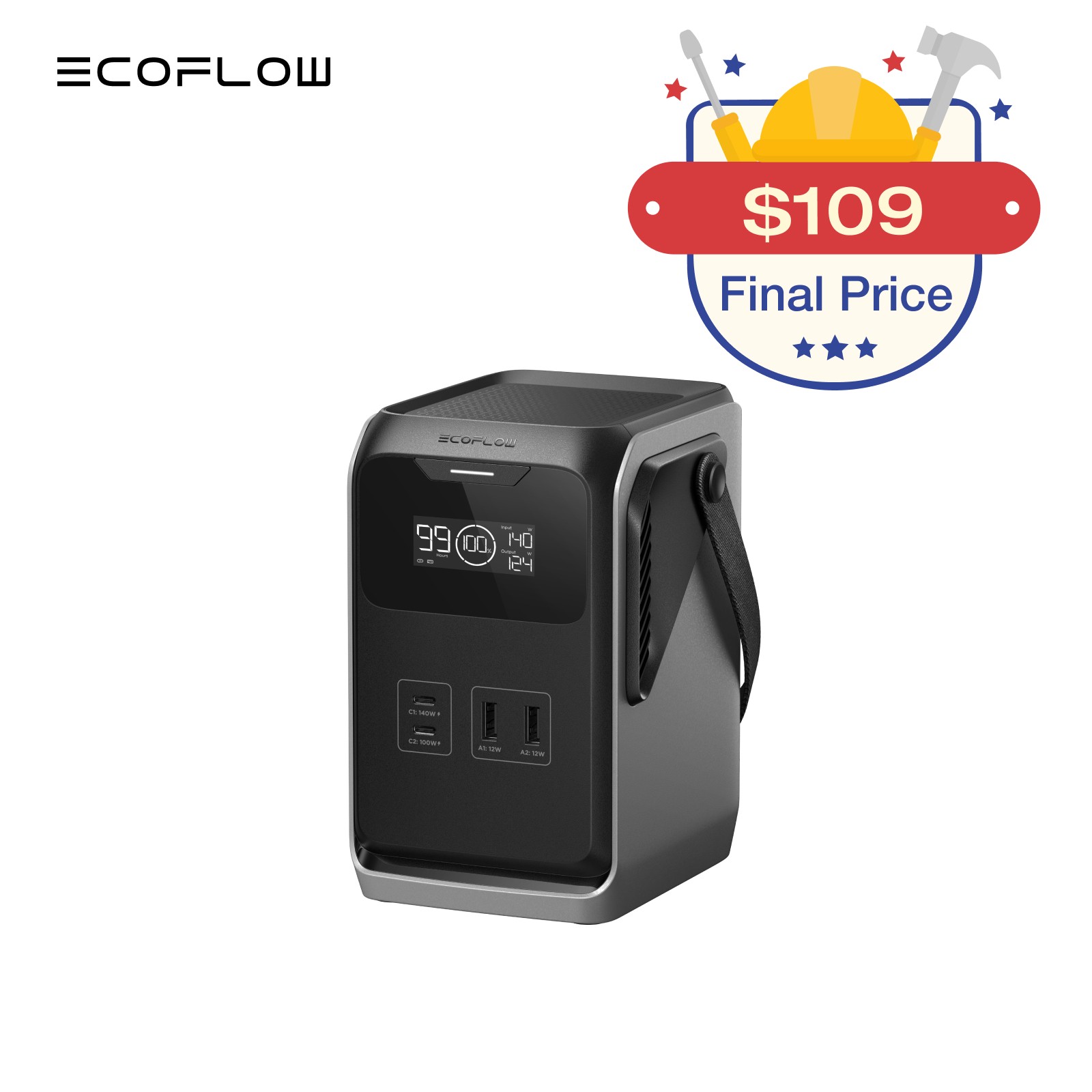 EcoFlow TRAIL 200 DC Portable Power Station 192Wh Battery 220W Solar Generator