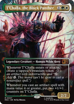 #ad #ad T#x27;Challa the Black Panther Borderless 7 NM Foil Commander: Marvel Su... $2.99