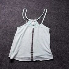 Trillium Women's Tank Top with Decorative Center Stripe Small Aqua