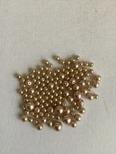 Pink and cream round pearls, various sizes, loose pearls, jewelry supplies