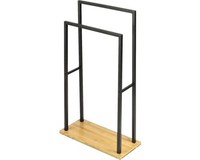 Wenko HandtuchstäNder Bambusa 2-Fach Schwarz Bambus 24752100