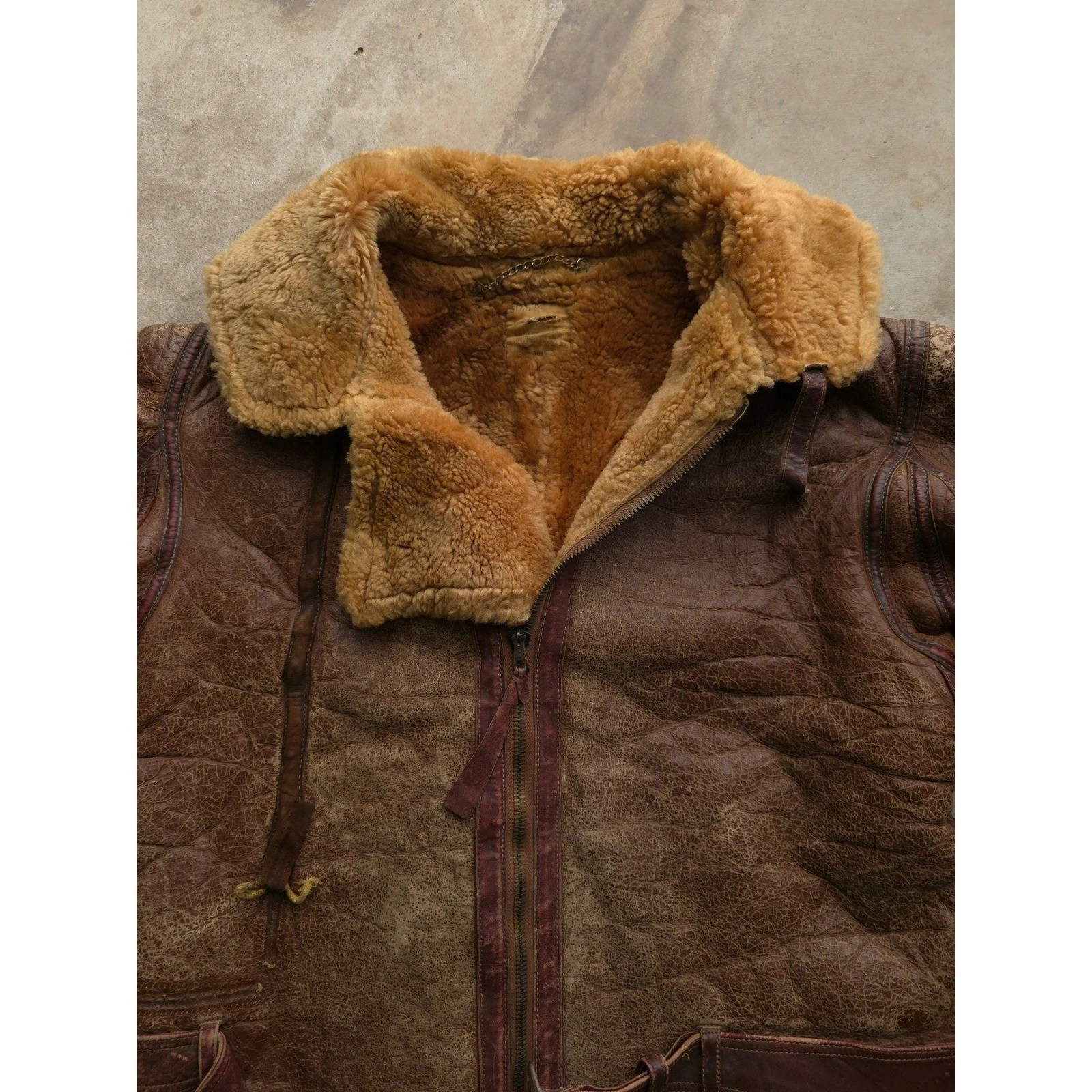 Vintage 1930s Brown Irvin Flight Jacket 40 WW2 RAF Shearling Sheepskin image 21