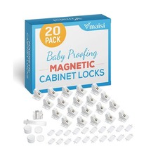 20 Pack Magnetic Cabinet Locks Baby Proofing - Vmaisi Children Proof Cupboard...