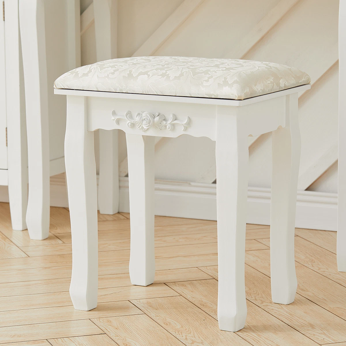 Antique white makeup vanity outlet