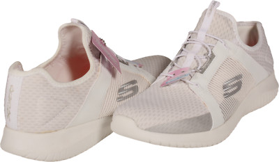 Skechers Ultra Flex - Up Close Womens Pull On Sneaker White US Size 11