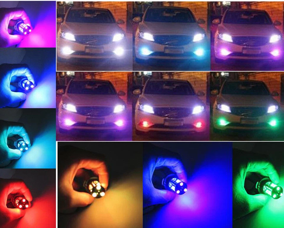RGB H11 LED Fog Lights Bulbs w/ Lighting For 2015 2016 2017 Subaru WRX/STI Foto 3 de 4