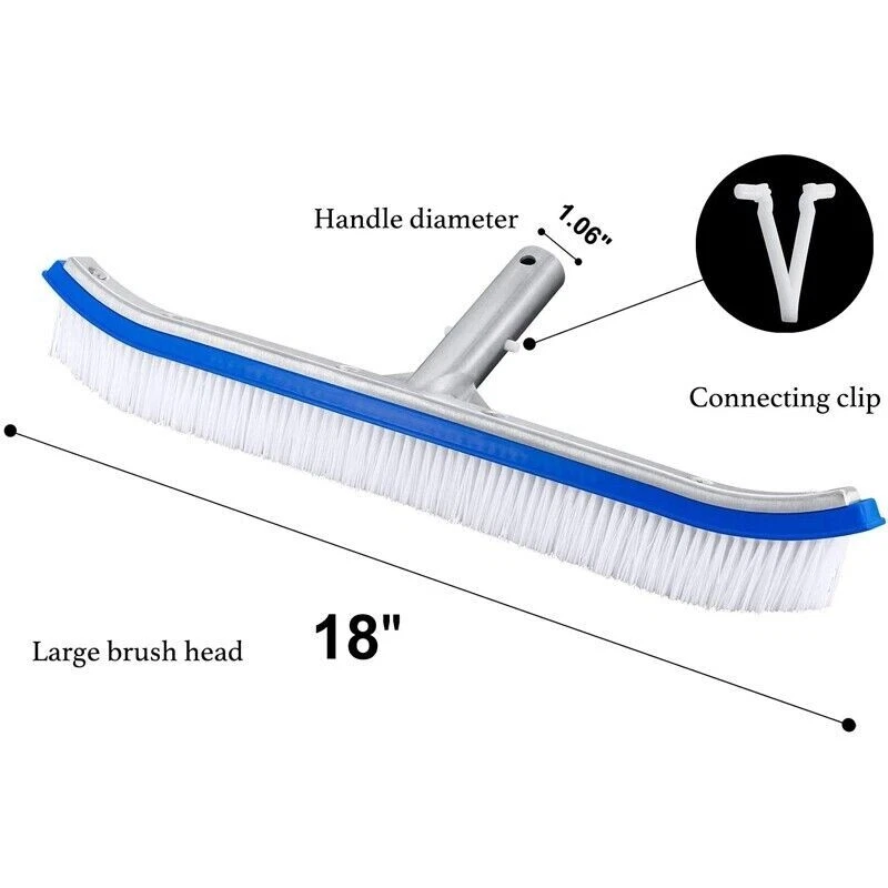 Aluminum Swimming Pool Floor and Wall Brush - 18 inch - Image 2 of 4