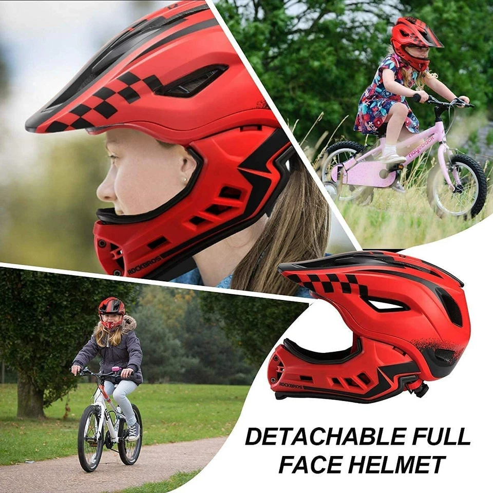 ROCKBROS Kinderhelm Fahrradhelm Kinder Jugend Integralhelm 48-58cm 7Farbe EPS/PC - Bild 4 von 4