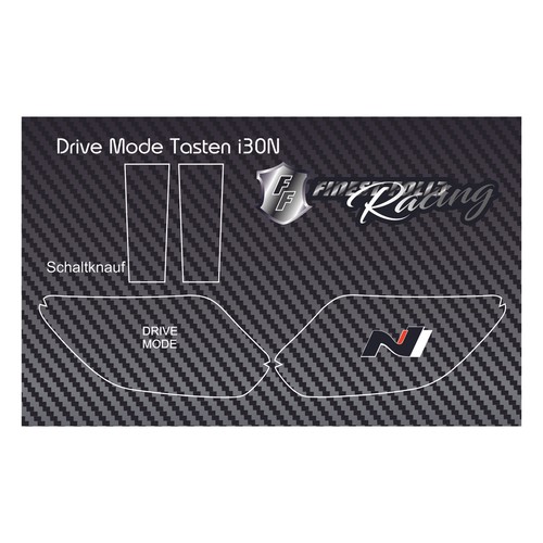 Folien Set Drive Mode Carbon Schwarz Aufkleber Zubehör Tastenabdeckung R066 - Bild 2 von 5
