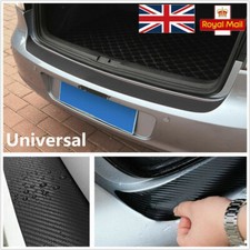 4D Carbon Fiber Car Rear Bumper Trunk Tail Lip Protect Decal Sticker Universal