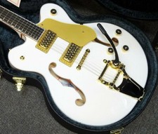  Factory Direct Sales New White Falcon Center Block Double-Cut Electric Guitar