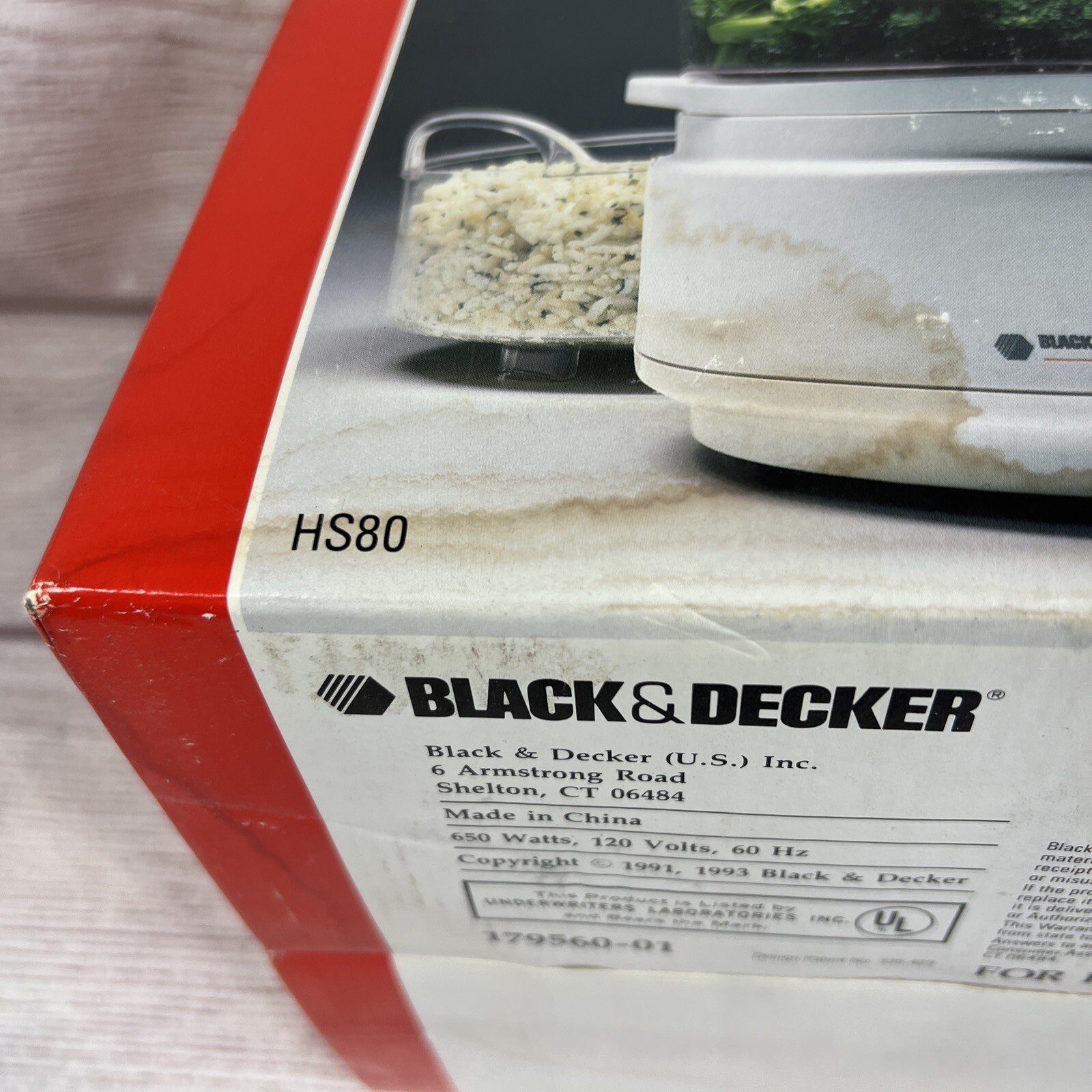 Black & Decker Handy Steamer Food Steamer Rice Cooker HS80 New Sealed