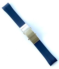 Original MIDO Ocean Star Fits Case-Back  M042430A Blue Rubber Watch Band Strap