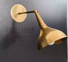 Antique 1 Piece raw brass stilnovo style wall lamp Mid century light wall sconce