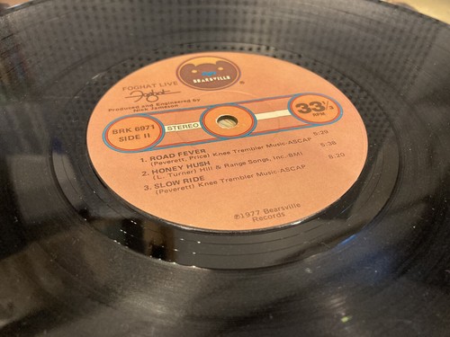 Foghat ~ Live Vinyl Record LP ~ BRK 6971 ~ 1977 Bearsville - Picture 9 of 11