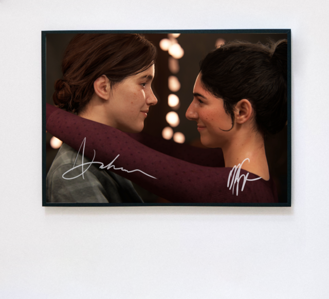 ELLIE AND DINA FROM THE LAST OF US PART 2 SIGNED POSTER AUTOGRAPH PRINT A5 A4