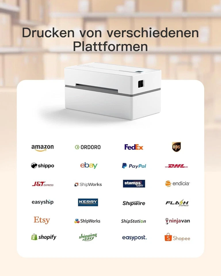 Inateck Bluetooth Thermo-Etikettendrucker Kabelloser 4x6 Versandetikettendrucker - Bild 3 von 4